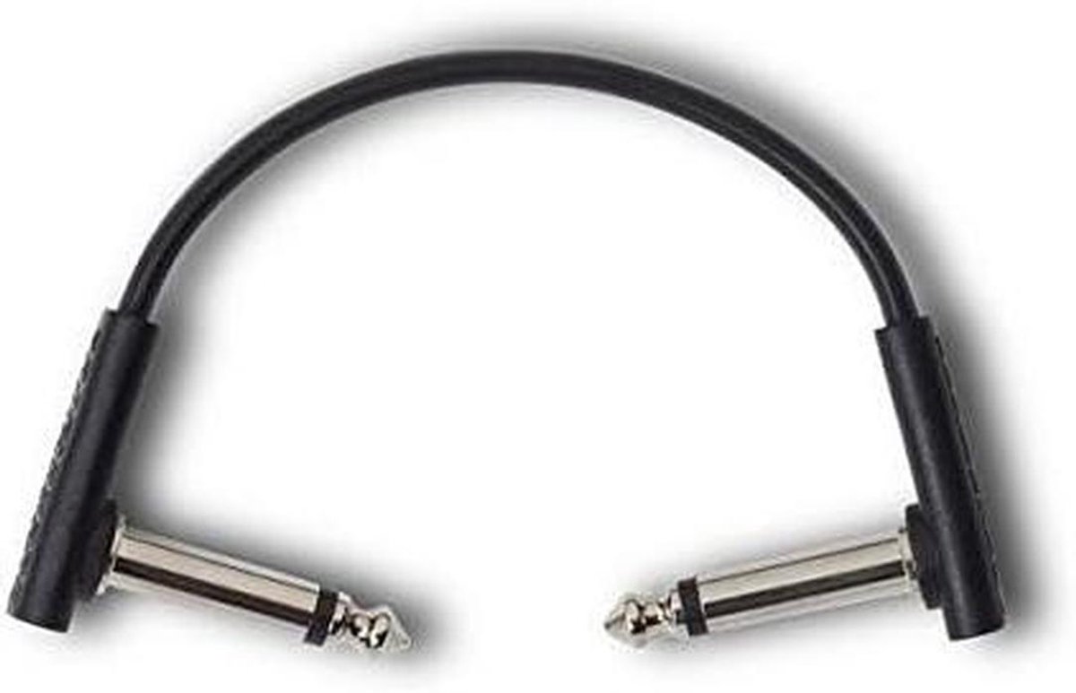 Patchkabel - Gitaarkabel - Geluidsapparatuur Verbinden - Plat Kabelontwerp - 0.1 m - Zwart