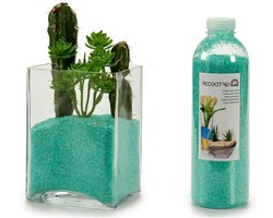 Decoratief Zand - Aquarium Zand - Vistank Decoratie - Herbruikbare Fles - 15 KG - Groen