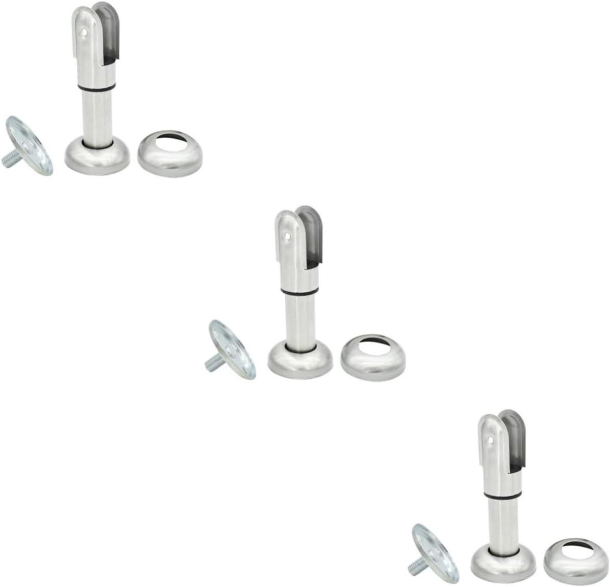 Scheidingsbeugel Toilet - Standaard Voet Beugel - Scheiding Creëren - Roestvrij Staal - 5.75x5.75CM - Zilver