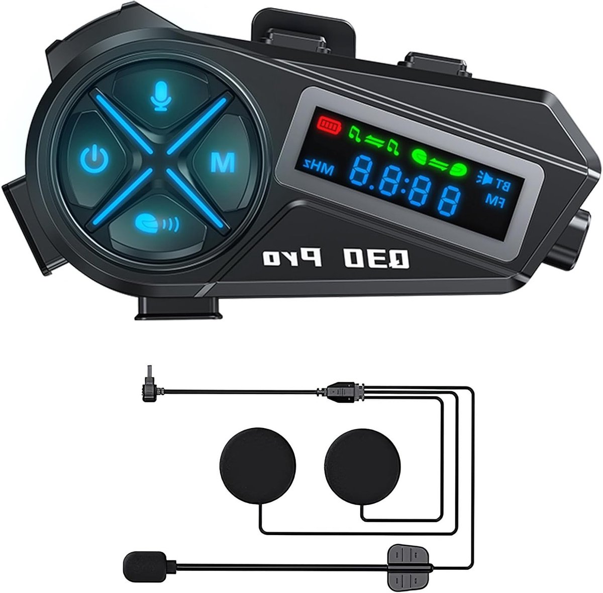 Motorhelm Hoofdtelefoon met Intercom Systeem, Draadloze Bluetooth Verbinding voor Motorrijders