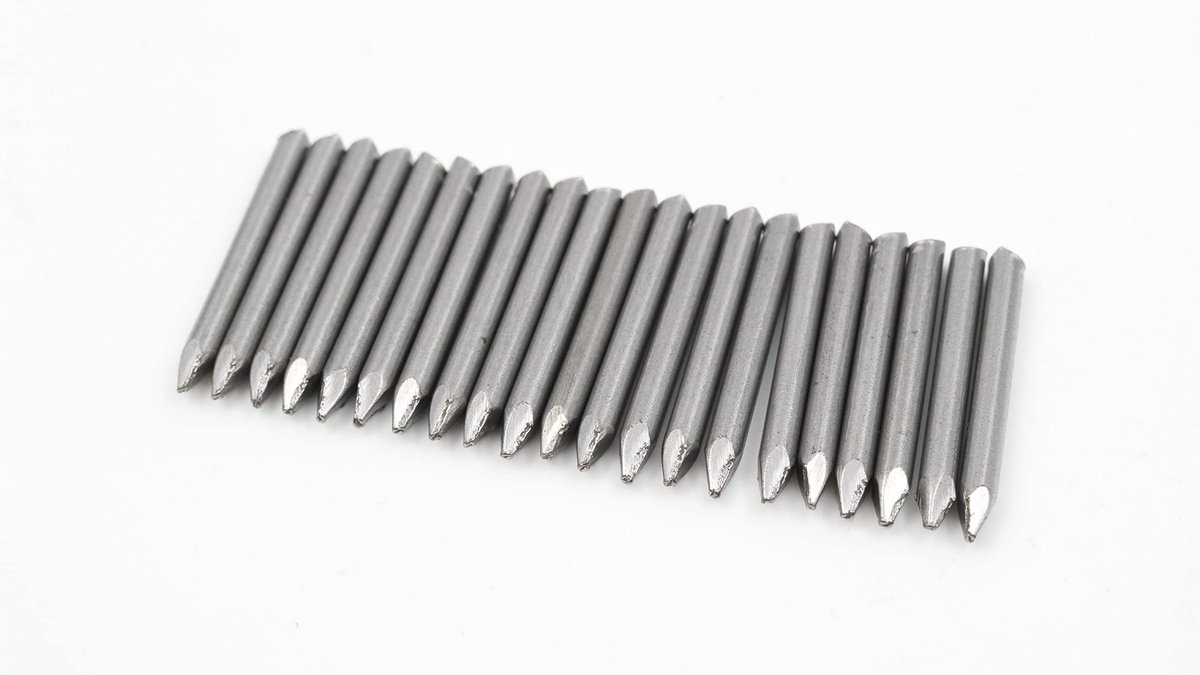 Dailygoody - Fittingstiften - Spijkers zonder kop - Robuust en duurzaam - 20 stuks - Geschikt voor raam- en deur-instelbanden - Staal blank