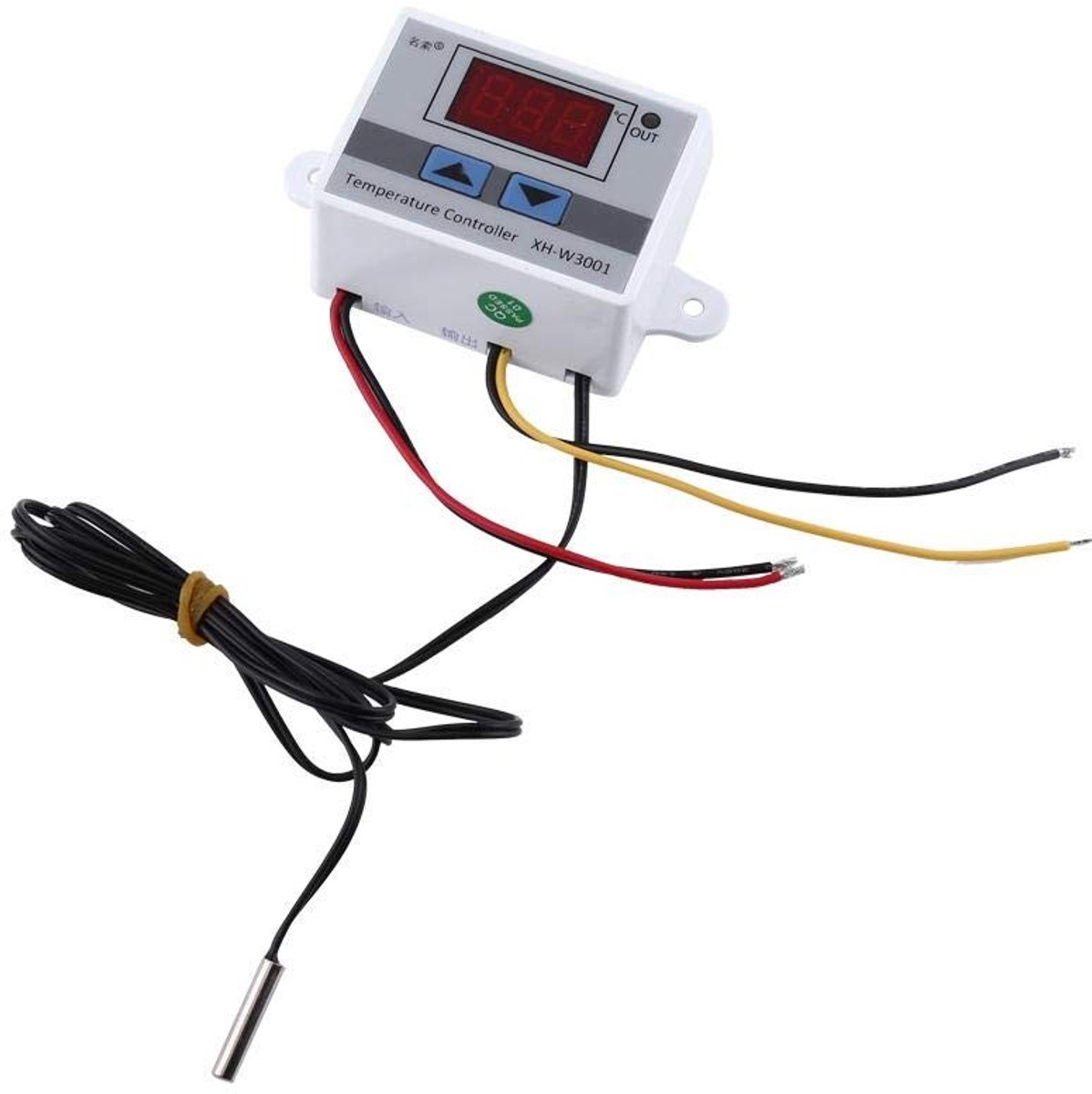 Dailygoody - Digitale Thermostaat - Temperatuurregelaar - Waterdicht - 12V - Thermosensor - Geschikt voor verwarming - Compact formaat