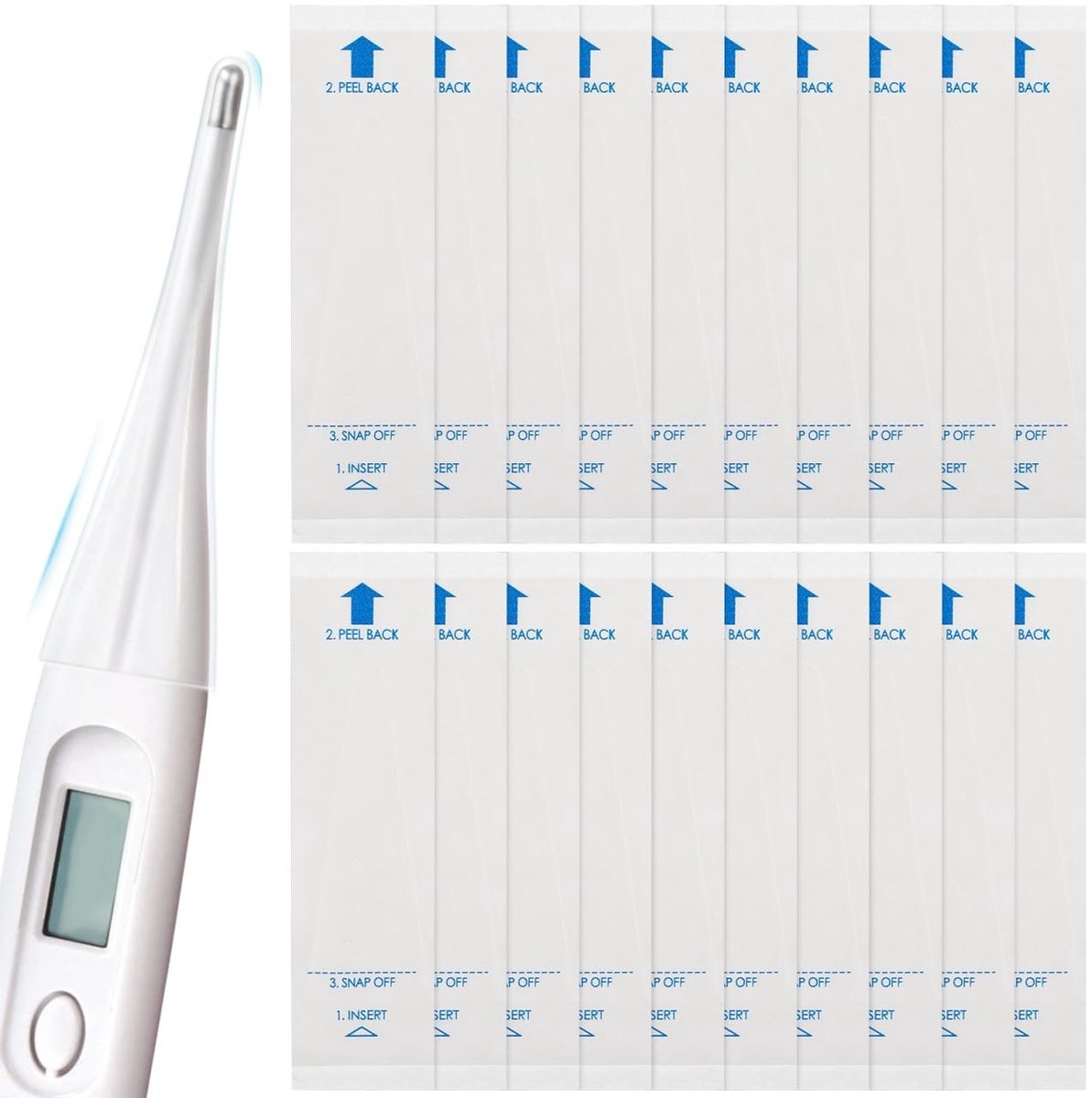 Dailygoody - Thermometer Covers - Beschermhoezen - Veilig en hygienisch - 100 Stuks - Probe Covers - Geschikt voor volwassenen - Disposable