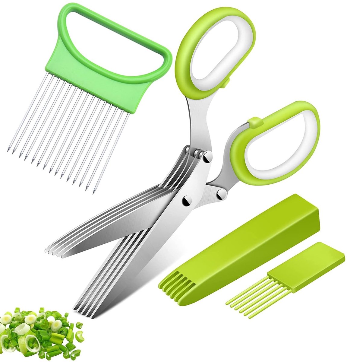 Dailygoody - Keuken Scharen - Multi-blade Scharen - Ergonomisch Ontwerp - Keuken Snijden - Handig voor Thuis - 5-in-1 Functie