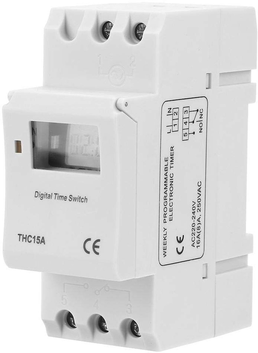 Dailygoody - Digitale Programmeerbare Timer - 16A - Voor Smart Home Toepassingen - Wit - Geschikt voor Lampen en Apparaten - Ideaal voor Tuin en Huis