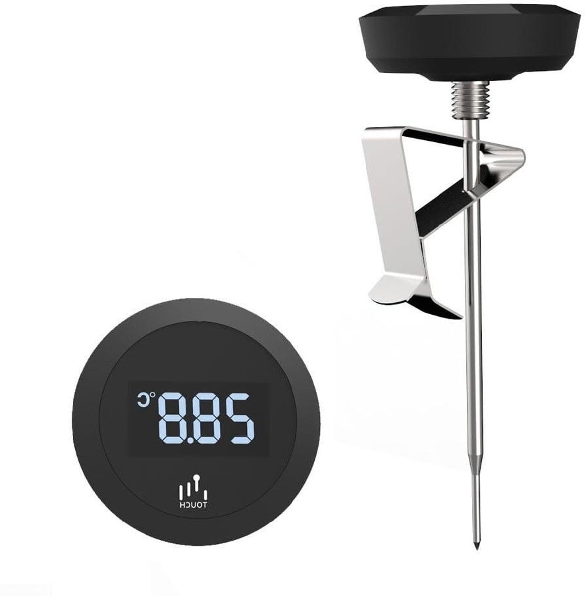 Digitale Voedselthermometer - Keukenmeter - Nauwkeurig Meten - Snelle Reactie - 16 cm - Zwart