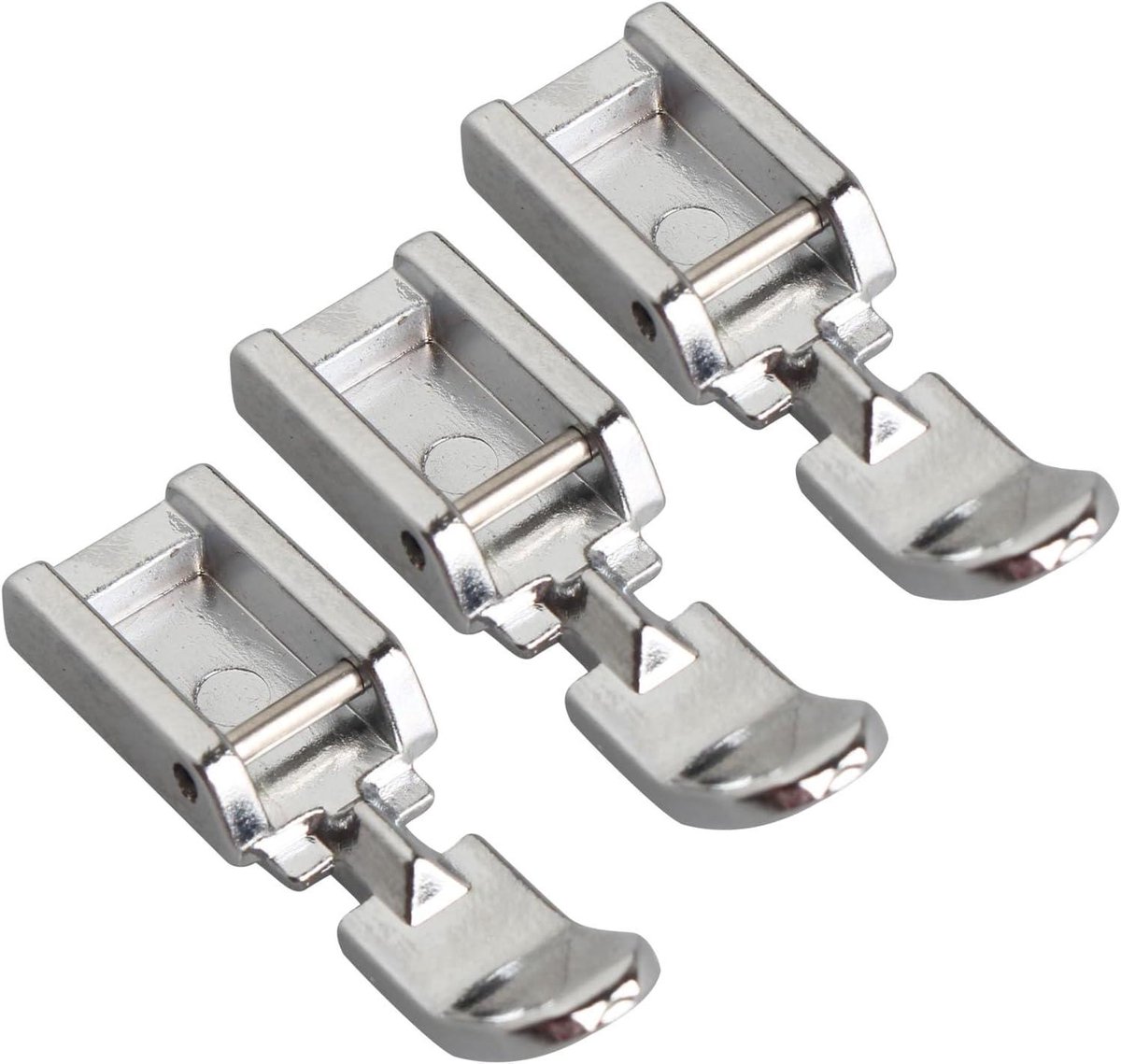 Ritsvoet Naaimachine - Presser Voet - Ritssluitingen Naaien - Clip-on Ontwerp - 3 stuks - Zilver