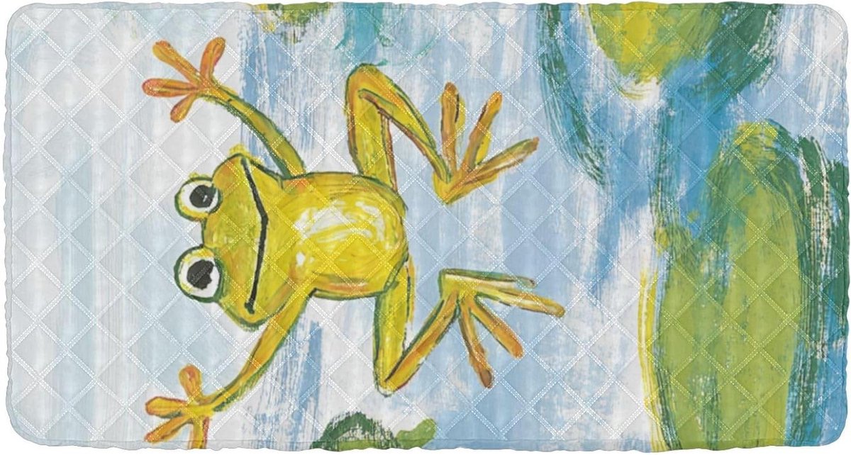 Kikker springen op lelie pads draagbaar peuter laken wasbaar kinderbedlaken voor peuter bedlaken voor kinderen strandbed 127 cm x 65 cm (laken, bed niet inbegrepen)