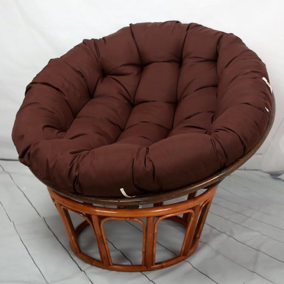 Stoelkussen Hangstoel - Zitkussen Tuinstoel - Comfortabel Zitten - Hoogwaardige Stof - 50 x 50 cm - Beige