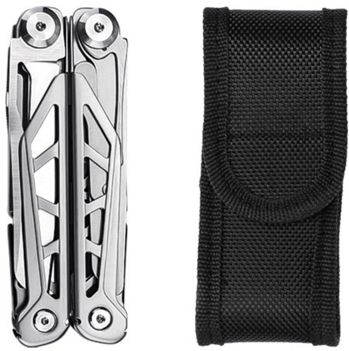 TOVBMUP Multifunctionele tang - Combinatie-vouwtang - Vouwmes - Opvouwbare multitool - Ideaal voor kamperen, wandelen, reparaties - Met draagtas