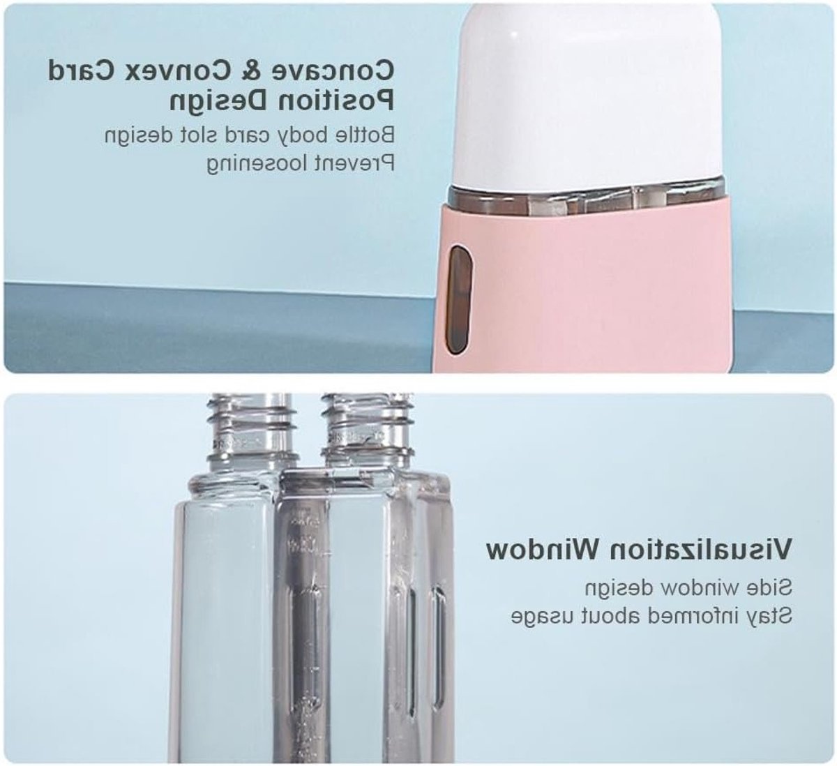 Set van 4 Reisbottles 60 ml - Transparante Lege Flessen, Lekvrije Verpakking voor Shampoos, Crèmes en Toilettassen