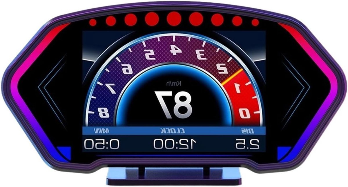 Auto Head Up Display - Slimme Digitale Meter - Rijgegevens Weergeven - Dual OBD2 GPS Systeem - 6 Inch Scherm