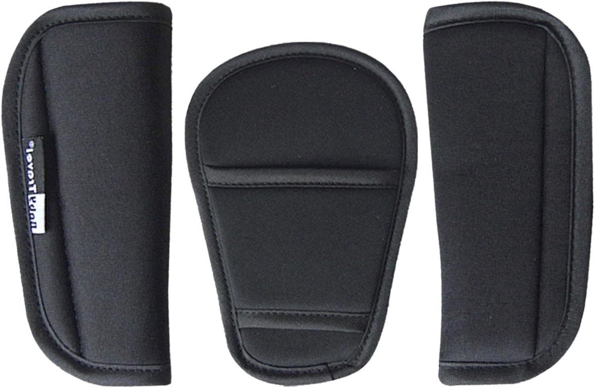Gordelkussens - Schouderkussens - Comfortabel Reizen - Ergonomische S-pasvorm - 2 stuks - Zwart