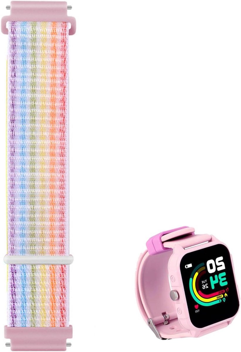 Reservebandje Smartwatch - Kinderbandje - Dagelijks Gebruik - Elastisch Nylon - Klassiek - Blauw
