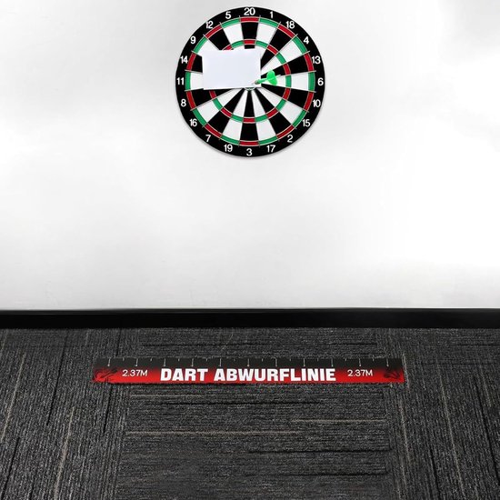 Dart Werp Lijn - Teerlijn Sticker - Spel Opstelling - Krachtige Lijm - 2 Stuks 56x5cm - Zwart van Dart — afbeelding 2