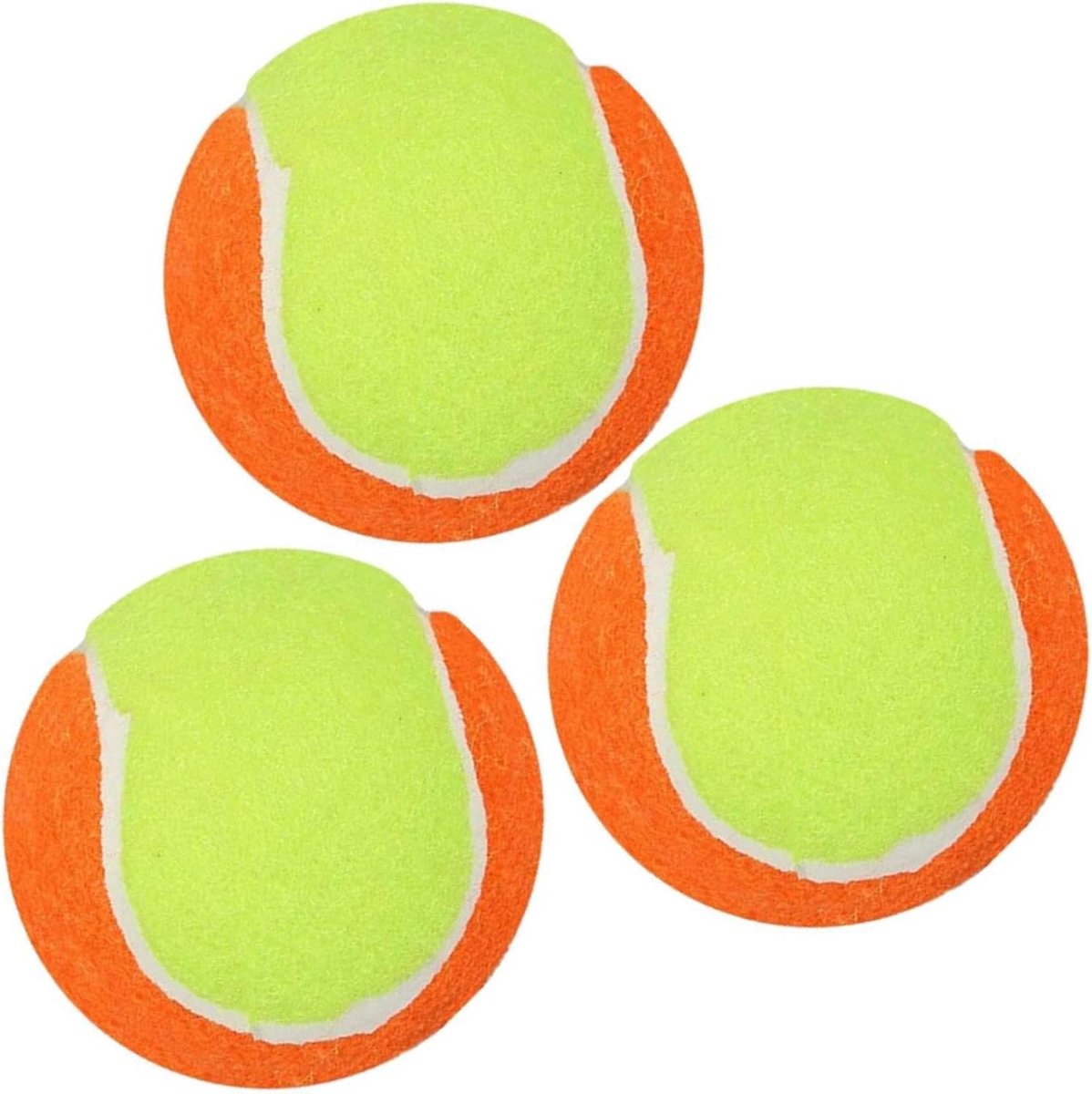 Oranje Vilten Ballen - Trainingsballen Beginners - Tennistraining Strand - Duurzaam Rubber Materiaal - Diameter 64 mm - Geel Oranje