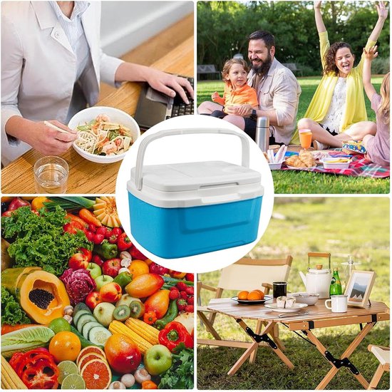 Geïsoleerde lunchbox - Koeltas - Outdoor avonturen - Lange koeltijd - 8 liter - Blauw — afbeelding 4