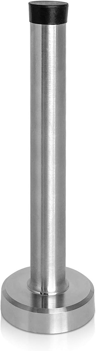 Langdurige Deurstopper van 15 cm met Geluidsreducerende Rubberpunt - Wandbevestiging voor Bescherming van Muren en Deuren - Roestvrijstalen Deurhouder met Modern Design - 1 Stuk