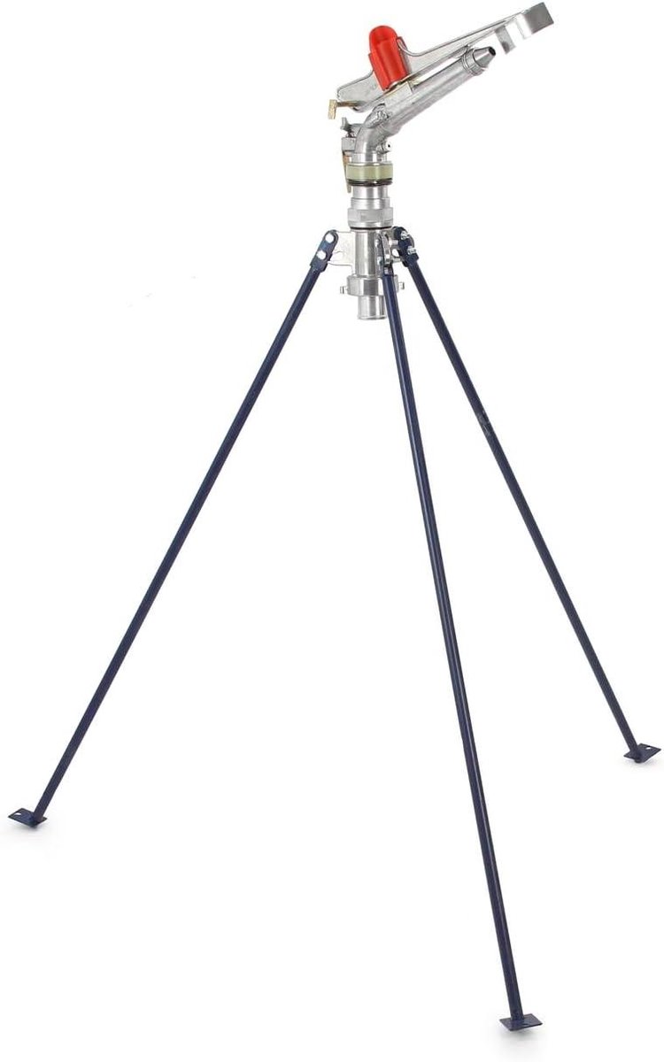 Impulssproeier op statief - Gazonsproeier Landbouw - Tuin water geven - Automatische 360° rotatie - Diameter 34 m - Zilver