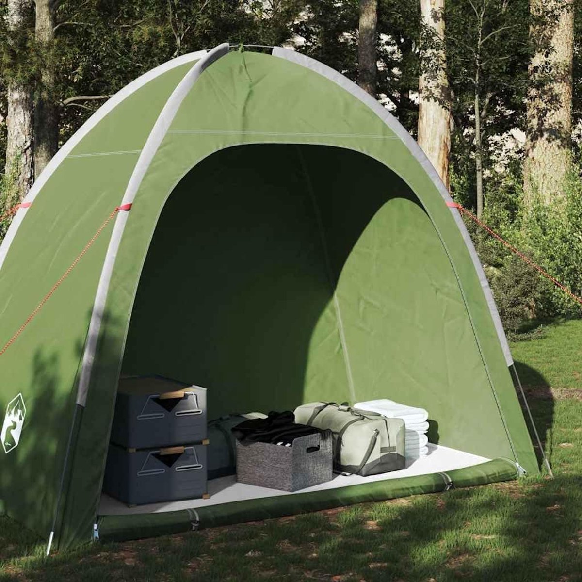Bijzettent Opslagtent - Campingtent Opbergtent - Kampeeruitrusting Opbergen - Waterdicht Winddicht - 200 x 163 x 190 cm - Groen