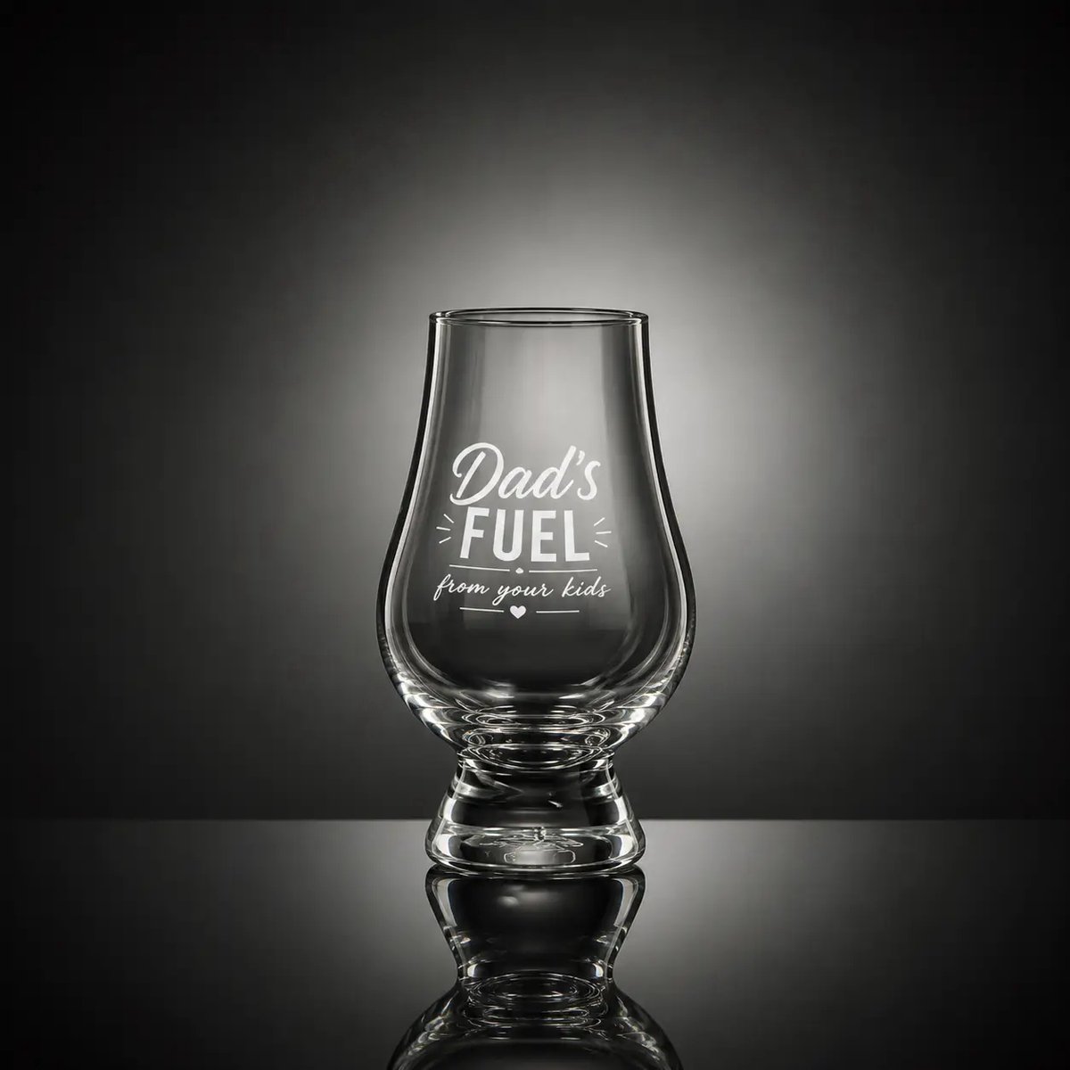 Whiskyglas - Dad's fuel - Glencairn Crystal Scotland