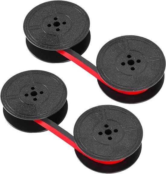 Typewriter tape voor Seiko typemachines, dubbele spoel, 5 m twee-kleurig nylon (rood en zwart) voor precisie en duurzaamheid — afbeelding 5