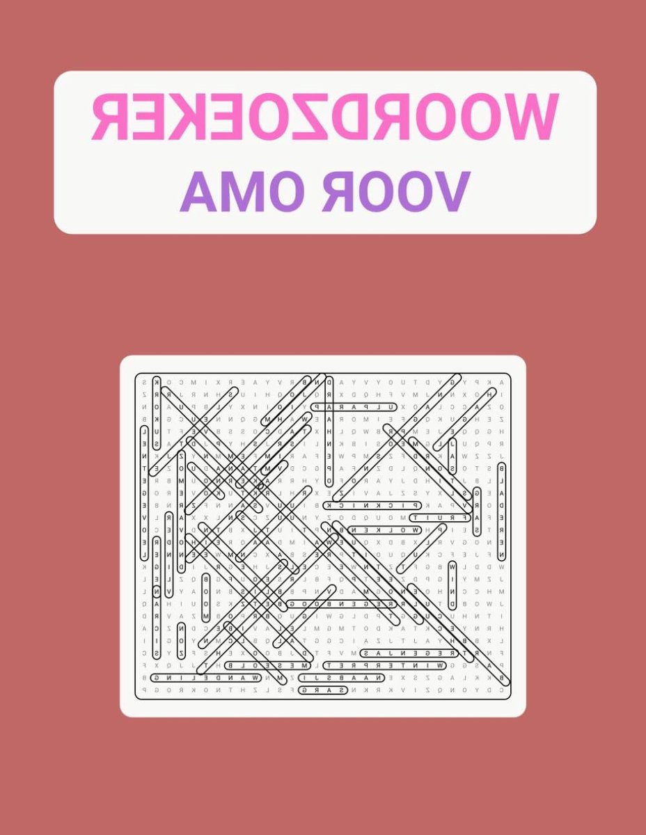 Woordzoeker voor Oma - Grote Letter Puzzelboek - Hersentraining Plezier - Grote Afdruk Lezen - 28 cm - Niet gespecificeerd