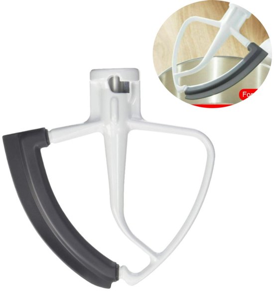 TOVBMUP Klopper - Klopper met siliconen rand - Optioneel accessoire voor standmixer - Geschikt voor KitchenAid 5KFEST 5KFE5T van tovbmup — afbeelding 4