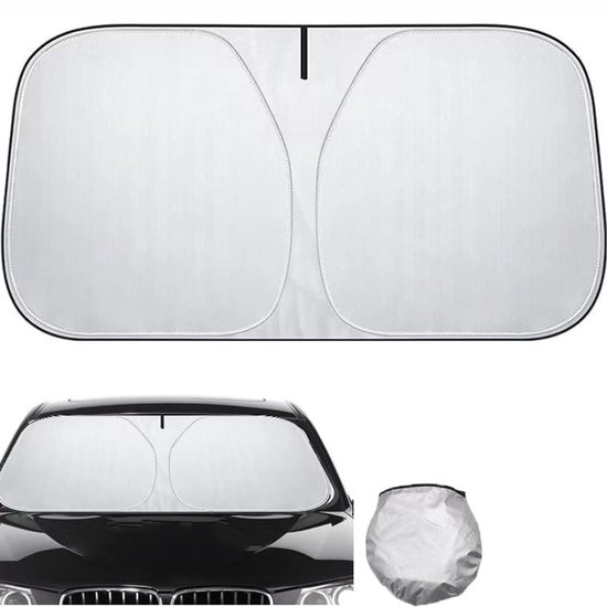 Opvouwbare Autoruit Zonnescherm – UV-Resistente Voorruit Zonwering voor Auto – Universele Zonbescherming voor de Auto (140 x 70 cm)