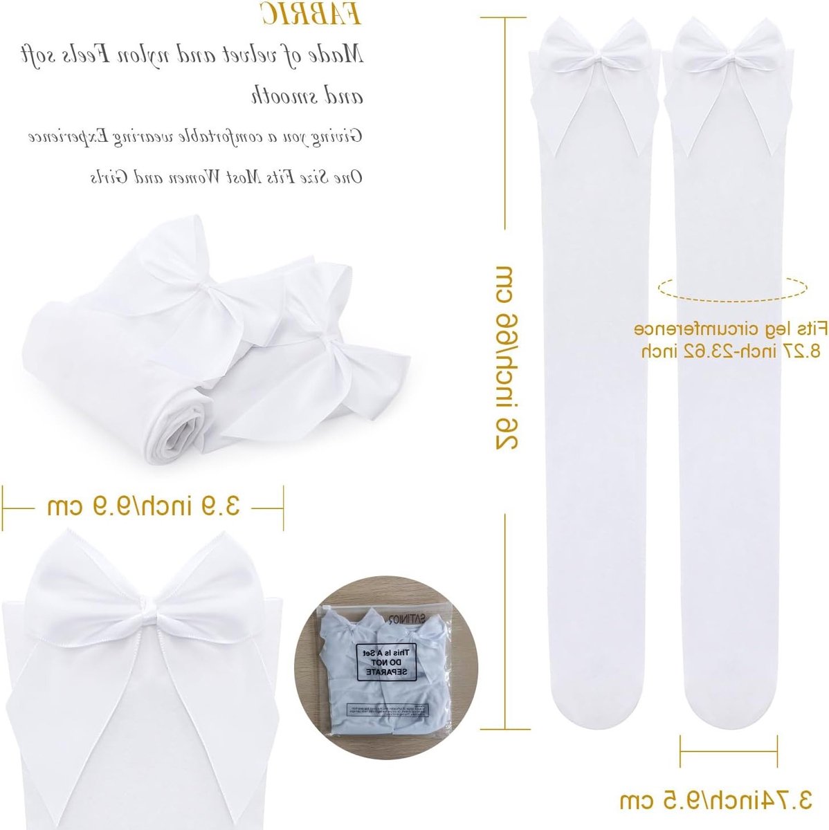 Dikke Opaque Thigh High Kousen met Strik voor Dames - Overknee Kousen voor Comfort en Stijl