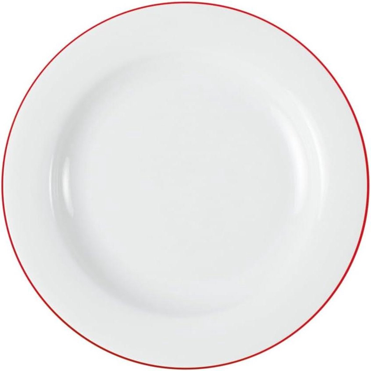 Platte Borden - Dinerborden Rond - Dagelijks Gebruik - Vaatwasser Magnetronbestendig - 26 cm - Cherry Red