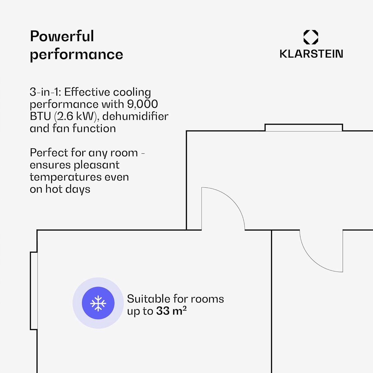 Mobiele Airco - Airconditioner Ventilator - Ruimte Koelen - 3-in-1 Functie - 33 m² - Donkergrijs — afbeelding 3