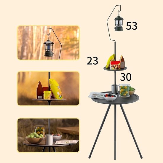 Opvouwbare Ronde Tafel - Kleine Klaptafel - Kamperen en Picknicken - Lichtgewicht en Compact — afbeelding 4