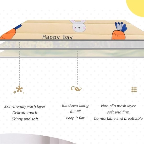 Japanse Vloermatras - Futon Matras Opvouwbaar - Comfortabel Slapen - 4cm Dik Katoen - Ki - Grijs — afbeelding 2