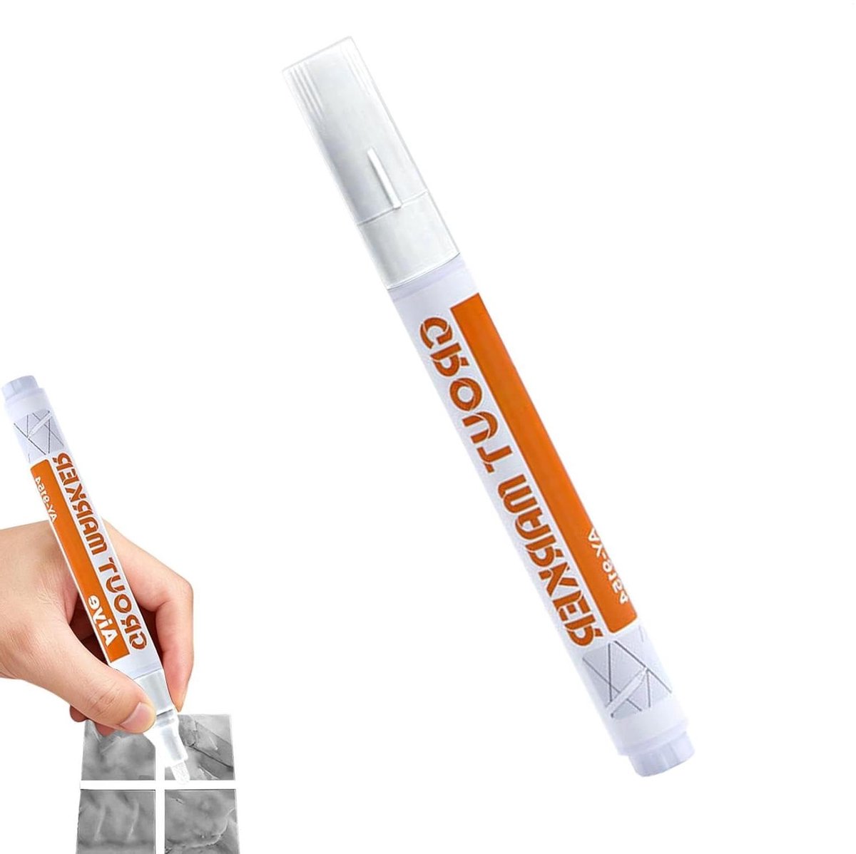 Voegenpen - Voegstift Tegelstift - Tegels Opfrissen - Sneldrogend Waterdicht - 14 cm - Wit