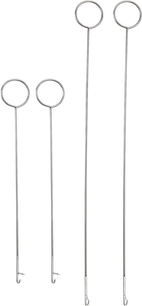 Naailus Draaihaak Set - Lus Draaier Gereedschap - Stoffen Riemen Draaien - Met Vergendeling - 30 cm Lang - Metaal