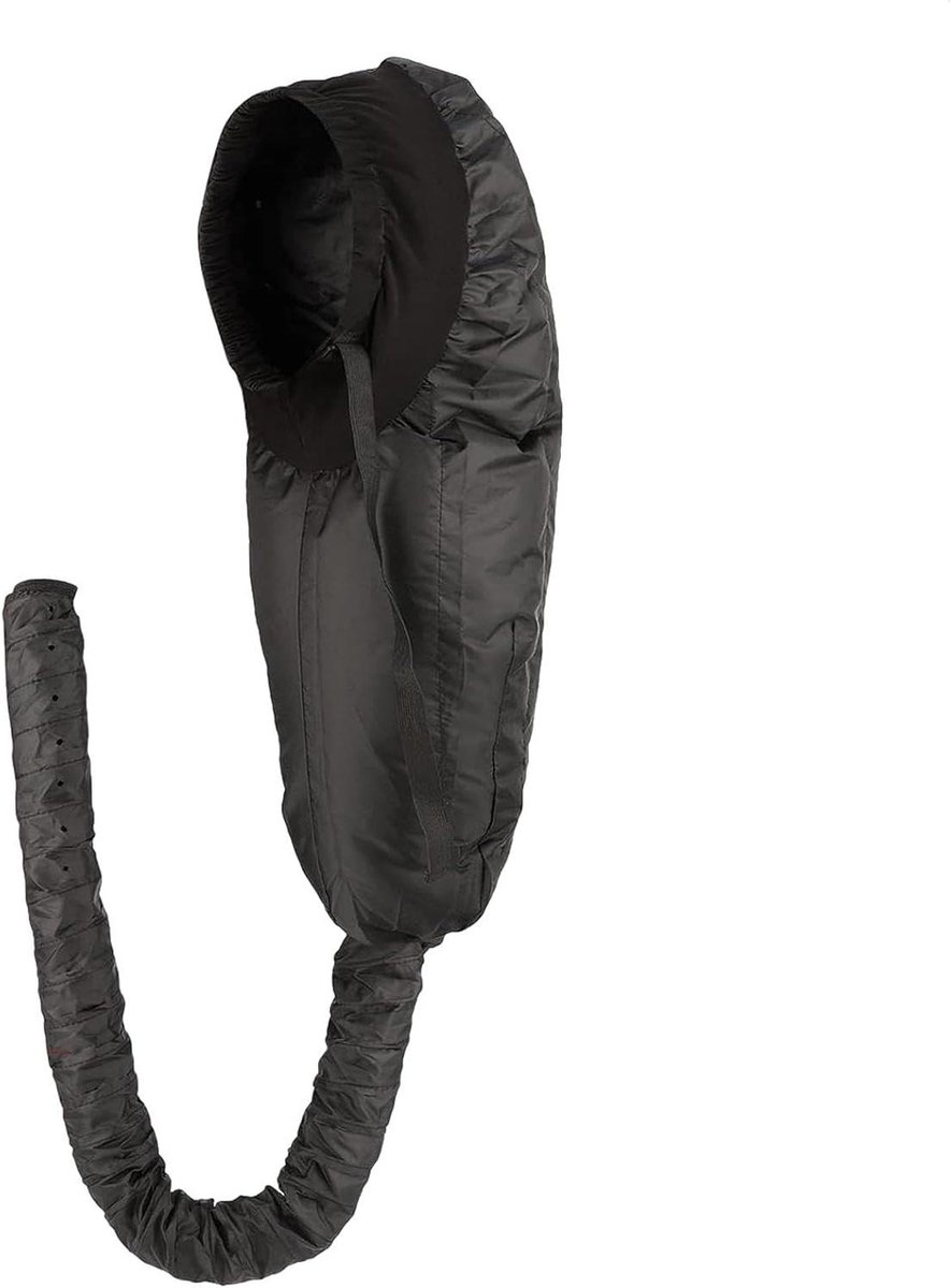 Haardrogerkap - Haarkap Föhnkap - Haar Drogen - Sneldrogende Capuchon - 70 cm Kap - Zwart
