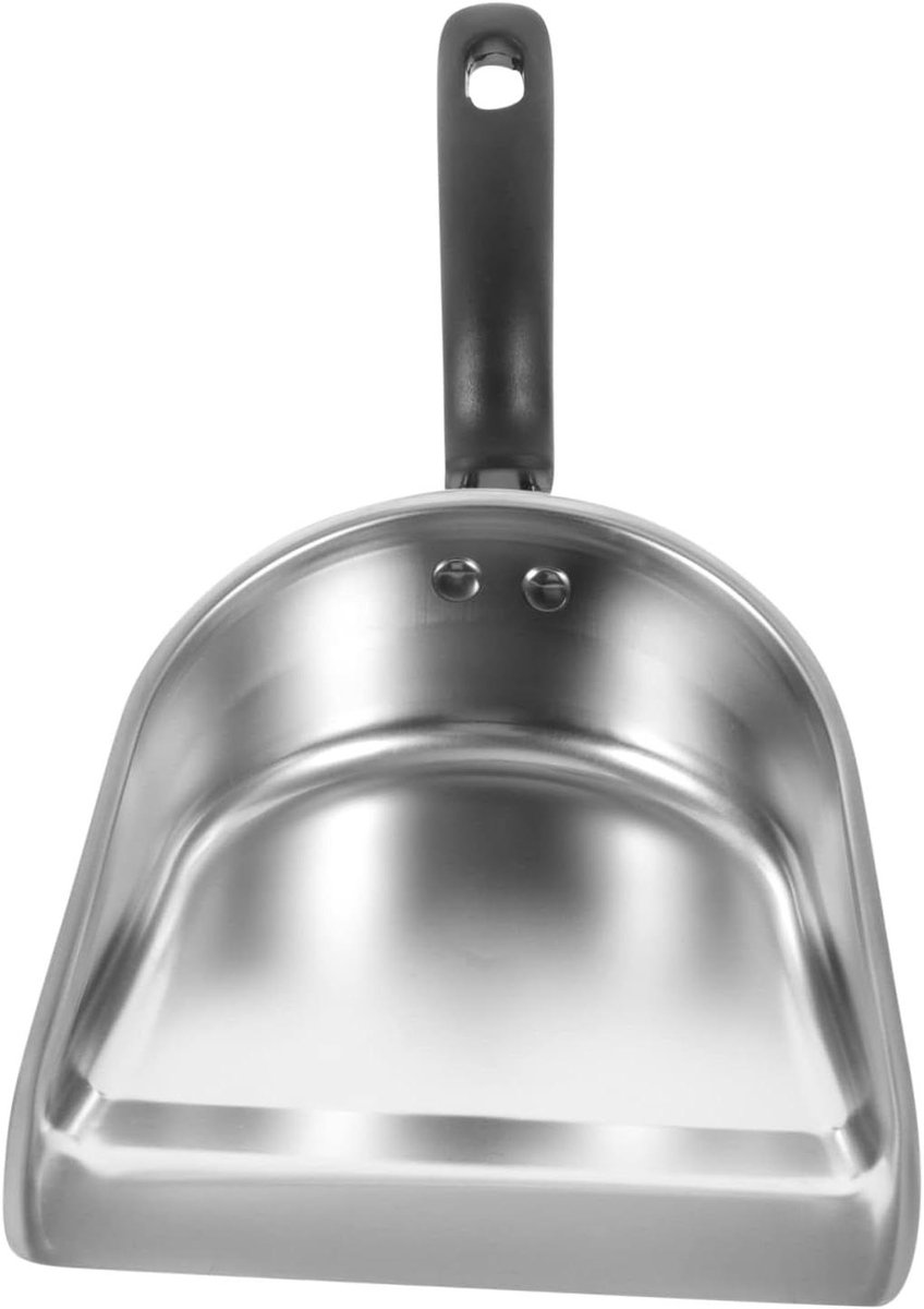 Stofblik Set - Handige Schop - Thuis Reinigen - Ergonomisch Handvat - 38.5 cm - Zilver