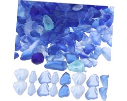 Aquarium Decoratie Stenen - Glaszand Grind - Aquarium Landschap - Veilig Zoetwater Gebruik - 0.5 kg - Zwart