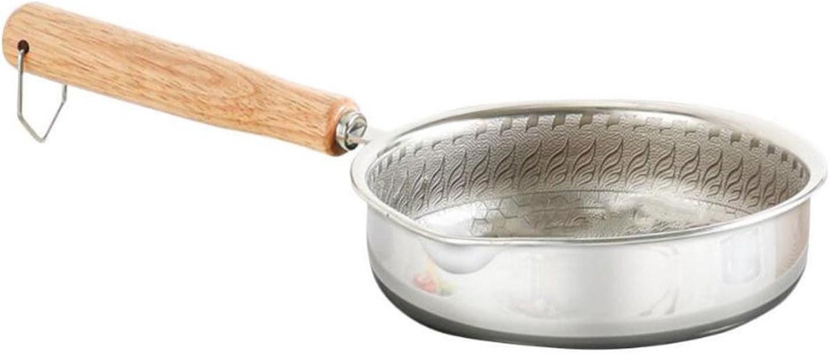 Koekenpan - Koekenpan met steel - Omeletten en pannenkoeken - Gelijkmatige warmteverdeling - 14 of 16 cm - Zilver