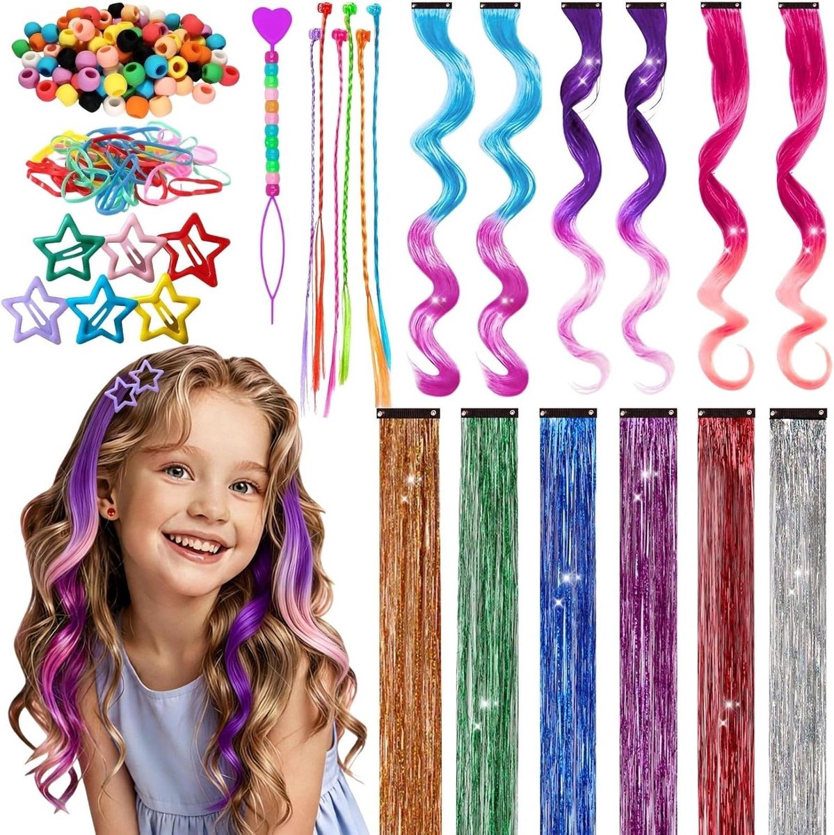 Haarsieradenset - Haaraccessoires - Feestelijke Looks - 30 Delig - Diverse Kleuren - Multicolor