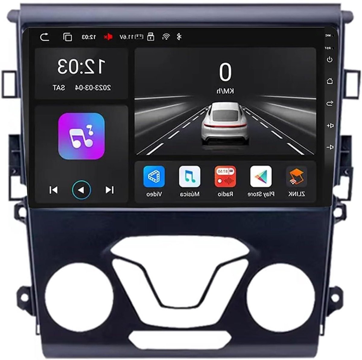 Autoscherm - Media Speler - Navigatie Muziek - HD Touchscreen - Double DIN - Zwart
