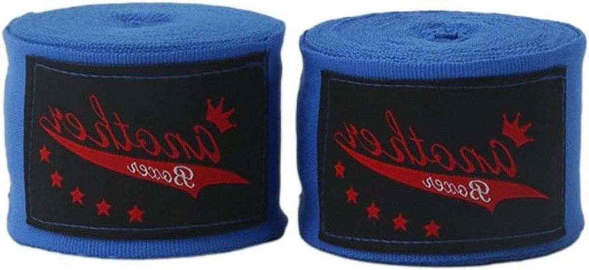 Sport handwraps - Bokszak banden - Vechtsport training - Zweetabsorberend katoen - 3 meter - Blauw