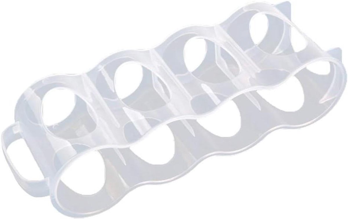 Keukenrek Opslag - Drank Organizer - Koelkast Opruimen - 4 Vaks Ontwerp - 27.5 cm - Wit