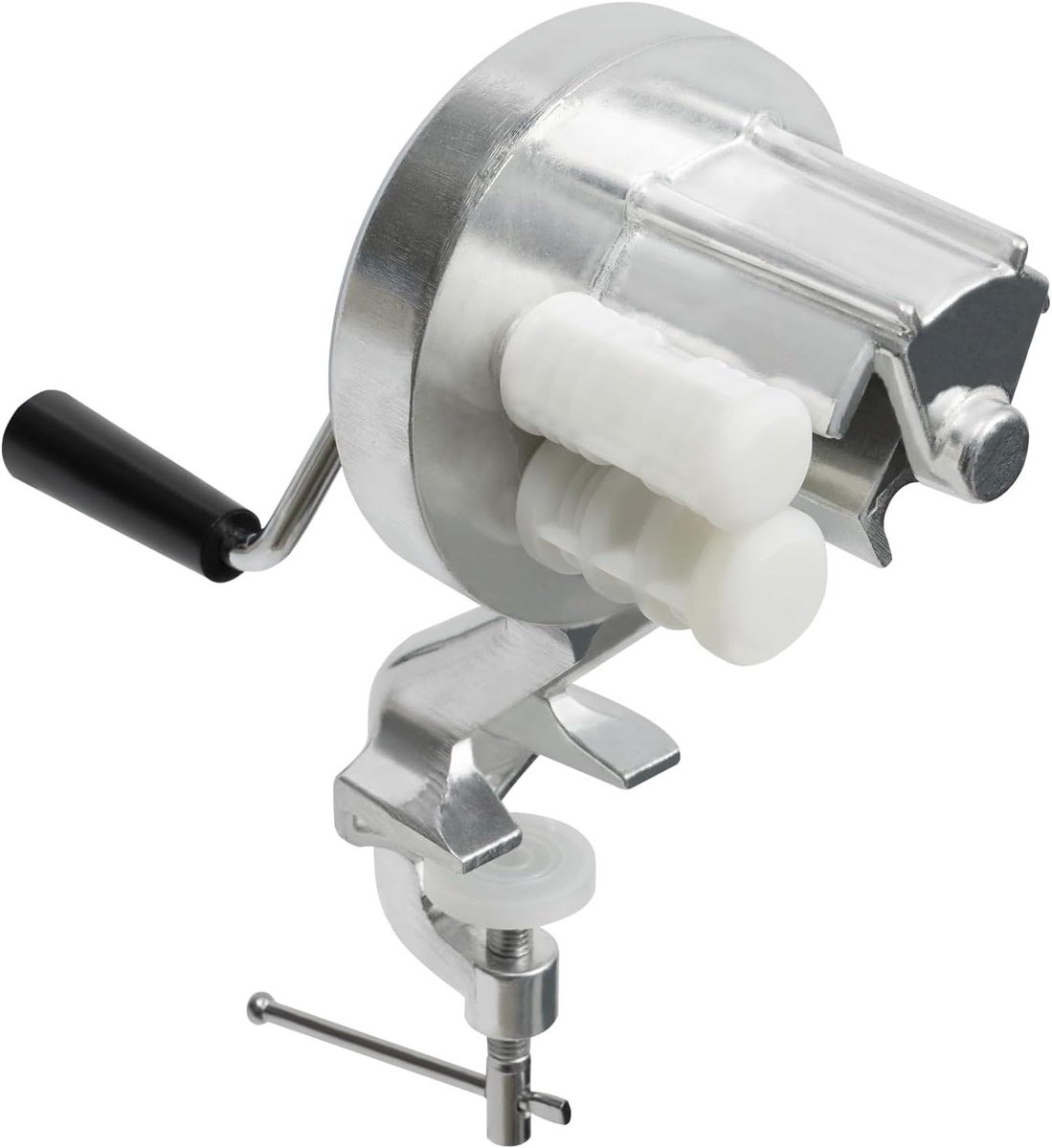 Handmatige Pastamaker - Schelpvormer - Zelf Pasta Maken - Stevige Klemvoet - Tot 5cm Blad - Zilver