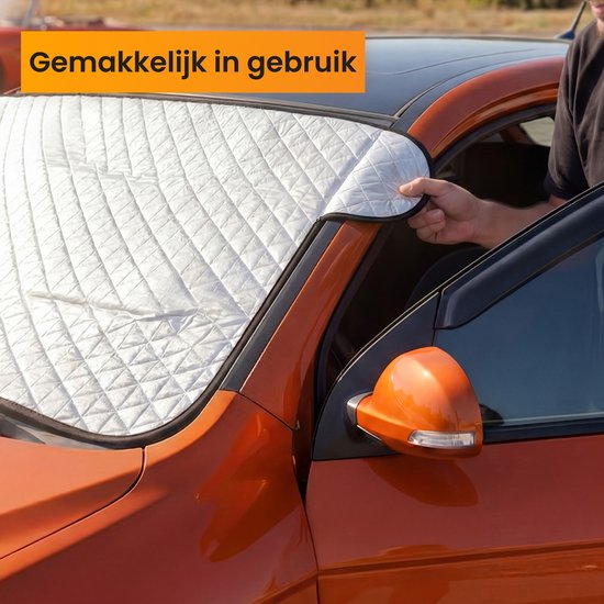 R2B Zonnescherm Auto Voorruit - 100 x 145 cm - 4 Laagse Bescherming - Geschikt als Anti-Vries Deken Auto - Zonwering Auto Voorruit - Zonwering Raam - Auto Zonnescherm van Merkloos — afbeelding 5