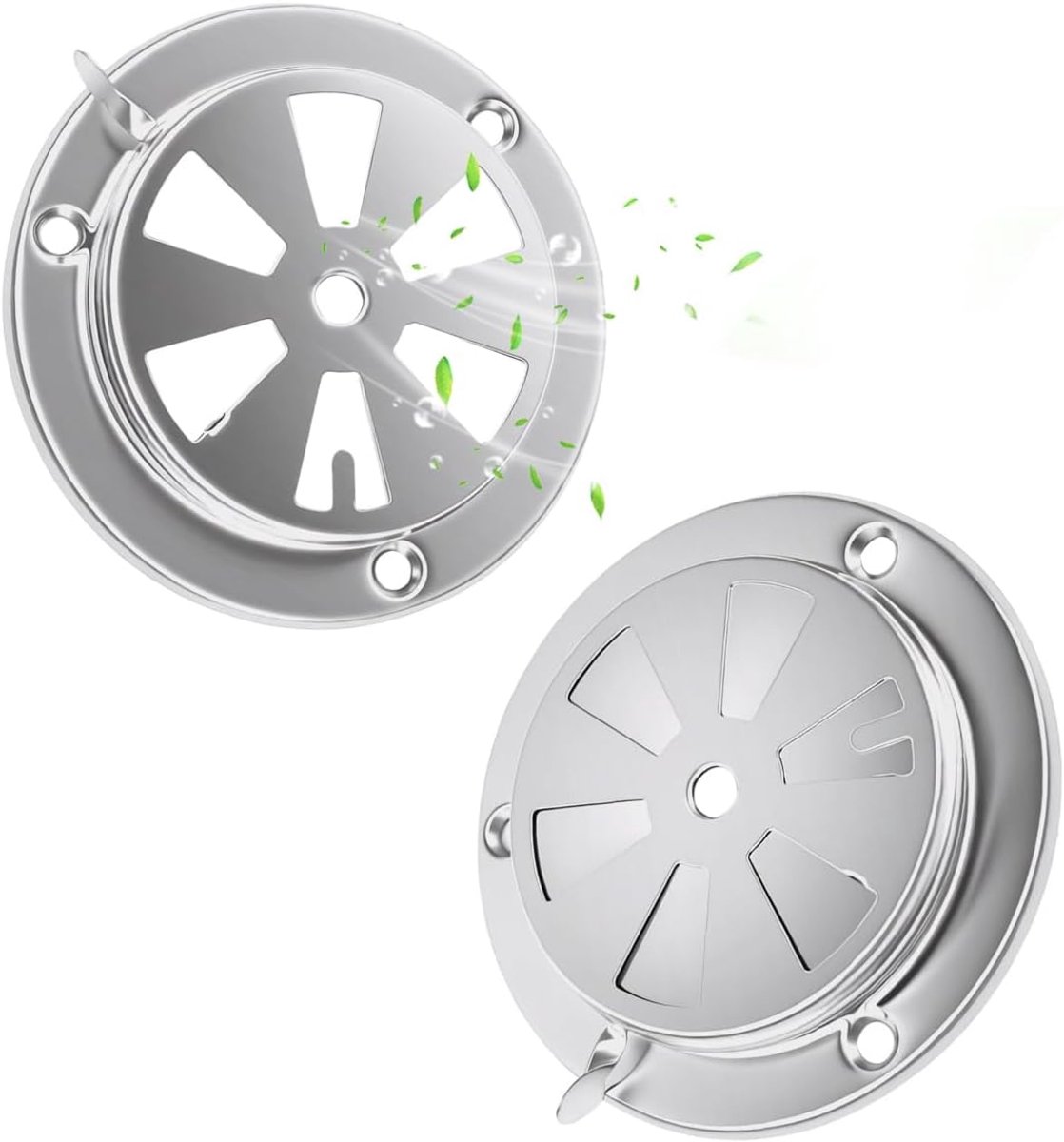 2 stuks - 95 mm - Ventilatierooster - Roestvrijstalen barbecue luchtventilatierooster - ve