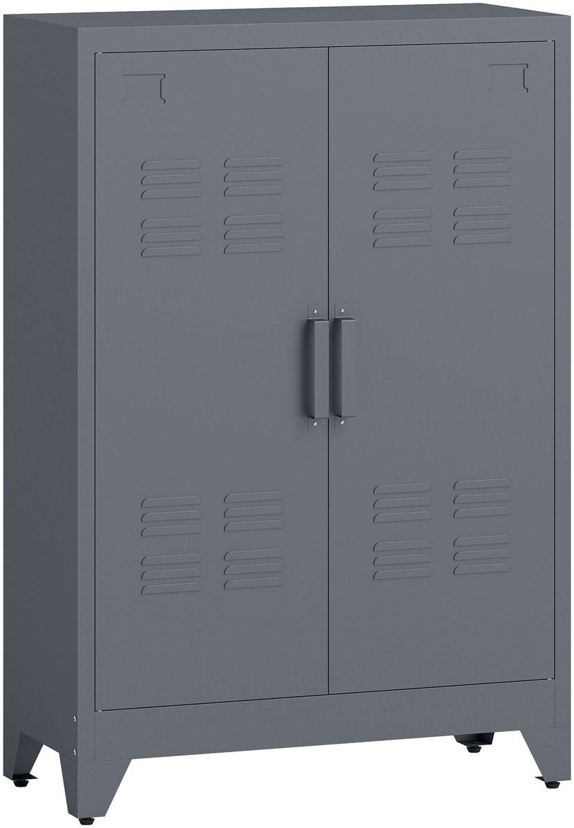 Lockerkast - Archiefkast - Kantoor - Opbergkast - Thuis - Organizer - Metaal - Grijs