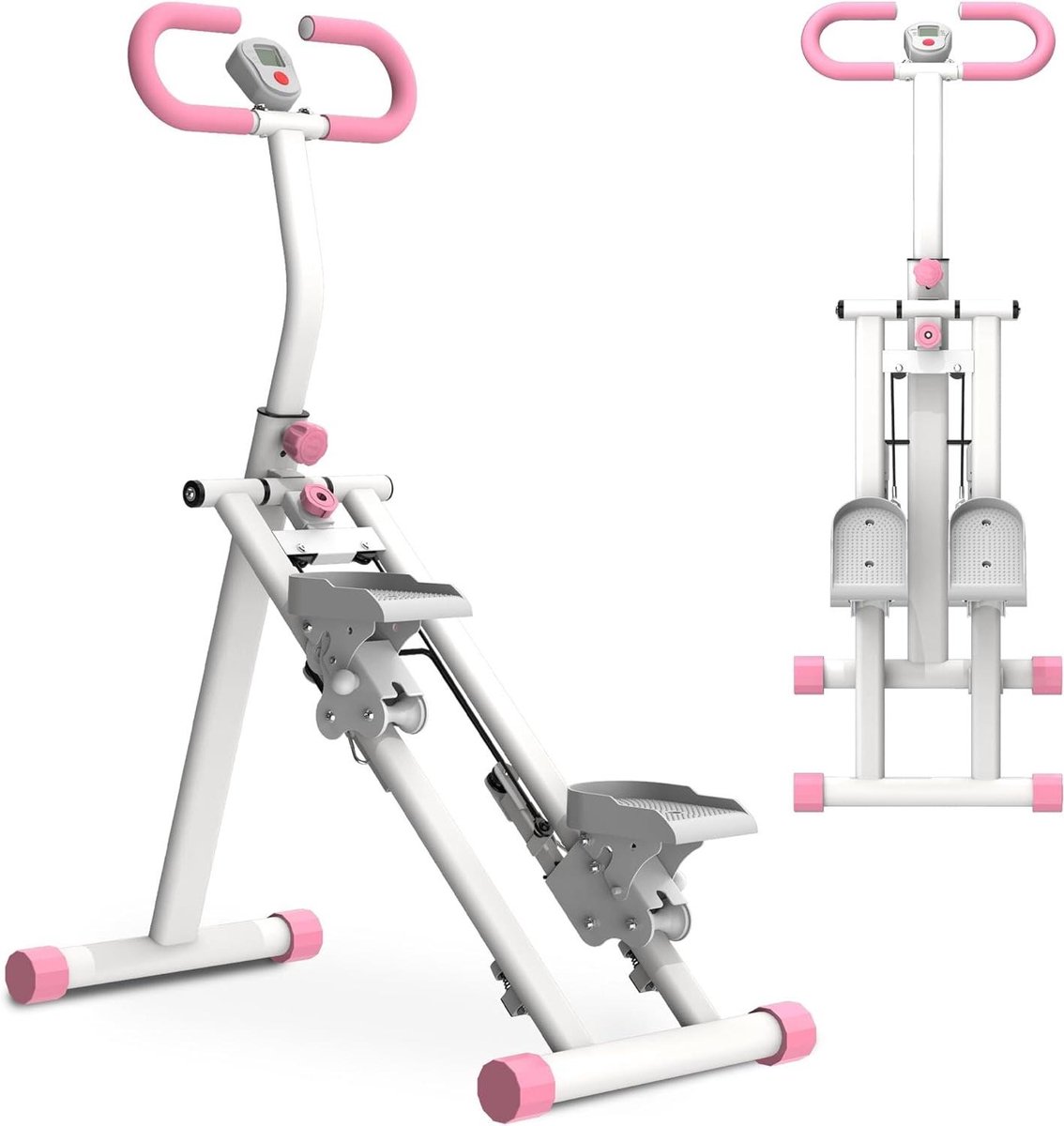 Verticale Trapklimmer - Thuis Fitness - Full Body Workout - Compact Opvouwbaar - 220 lbs Capaciteit - Zwart