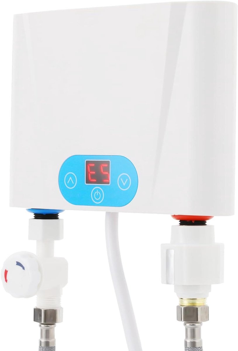 Mini doorstroomboiler - Elektrische boiler - Direct warm water - Led temperatuurweergave - 55 kW - Wit